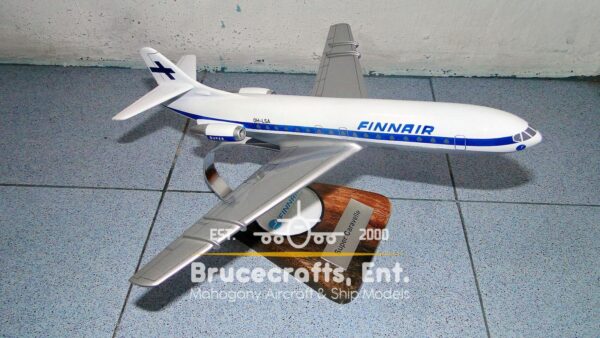 Model of Sud Aviation Super-Caravelle Finnair with detailed craftsmanship.